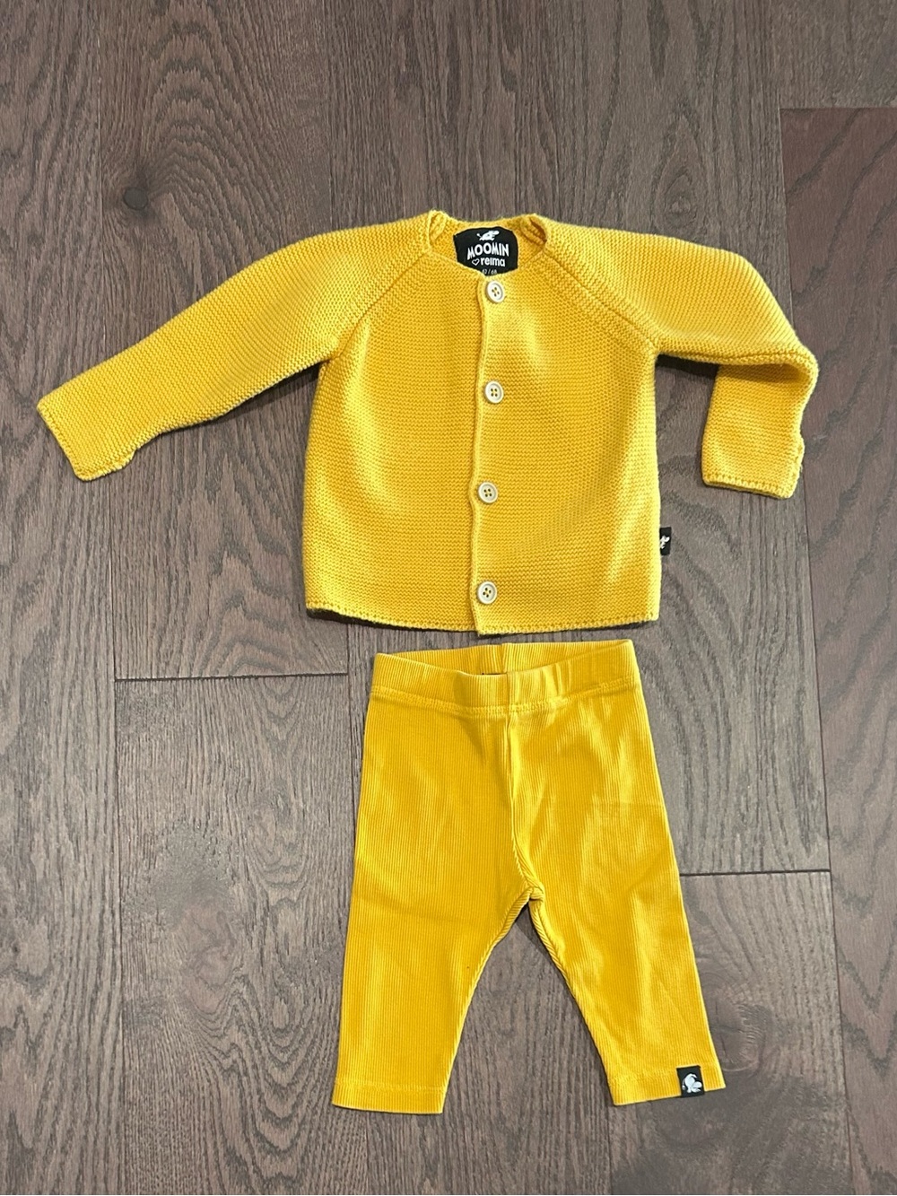 Reima x Moomin Size 62/68 (3-6 month) Baby Matching Cardigan and Leggings Set